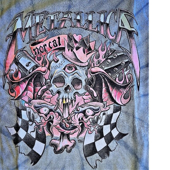 Metallica NorCal Skull metal rock Tie-Dye Official  T-Shirt 3X Plus Size NWT - Picture 2 of 2